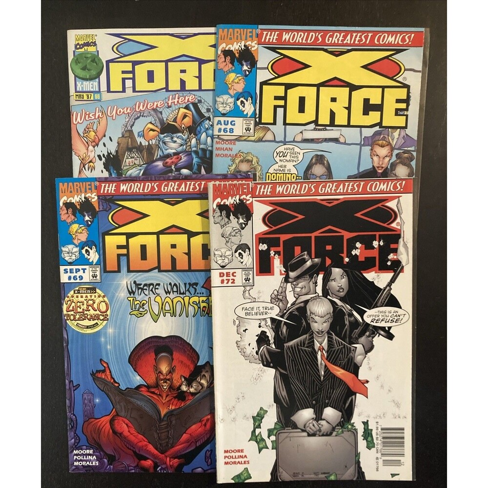 X-Force: Set of No. 66, 68, 69, & 72 Marvel Comics (1997)
